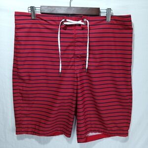 Abercrombie Fitch Swim Trunks Board Shorts Size 34 Surfing. Red And Navy.